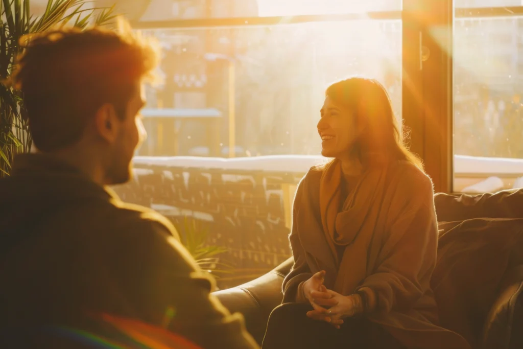 Warm, supportive coaching chat